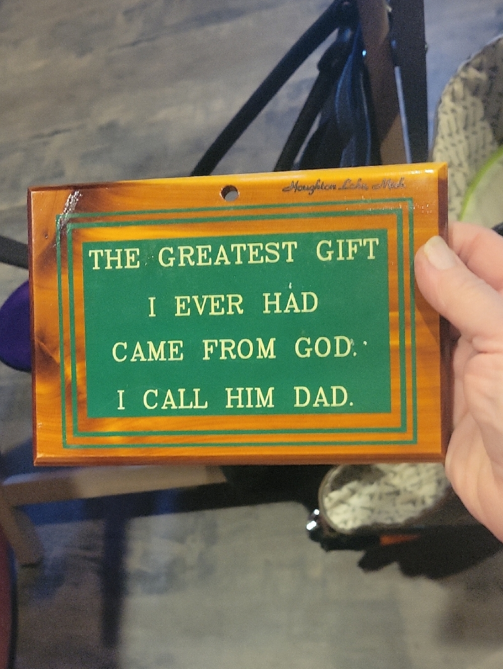 Dad Plaque Souveneur Cedar Plaque New